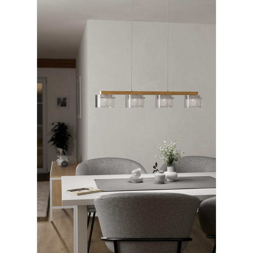 Eglo - LED RGBW Dimbare hanglamp aan een koord 4xLED/3,7W/230V 2700-6500K