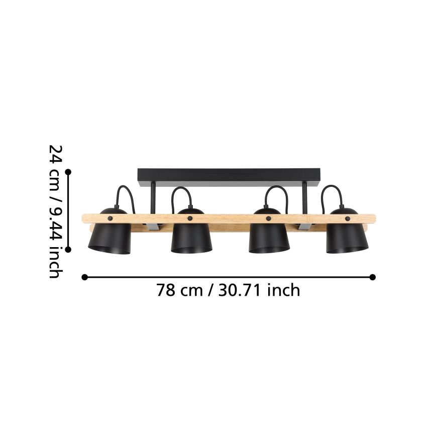 Eglo - LED RGBW Dimbare bevestigde hanglamp 4xLED/3,7W/230V 2700-6500K