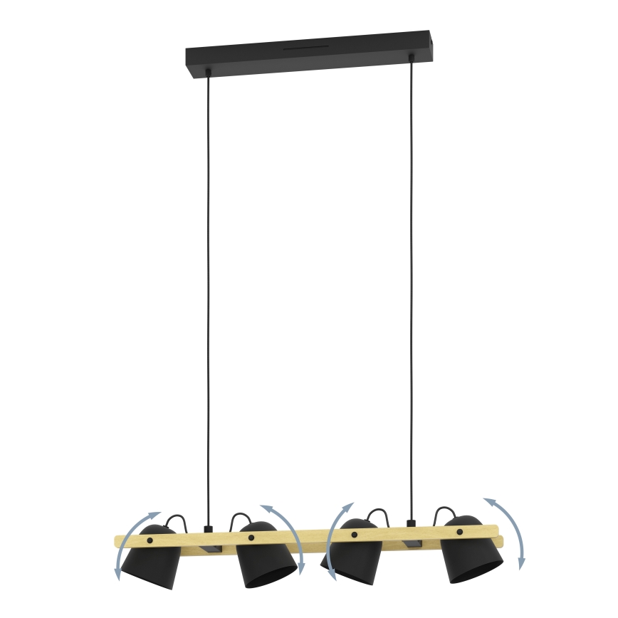 Eglo - LED RGBW Dimbare hanglamp aan een koord 4xLED/3,7W/230V 2700-6500K