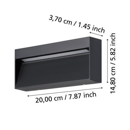 Eglo - LED Buitenwandlamp LED/4,8W/230V IP65
