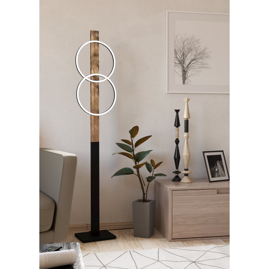 Eglo - Staande LED Lamp 2xLED/12W/230V 3000K bruin/zwart