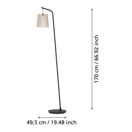 Eglo - Lampadaire 1xE27/25W/230V