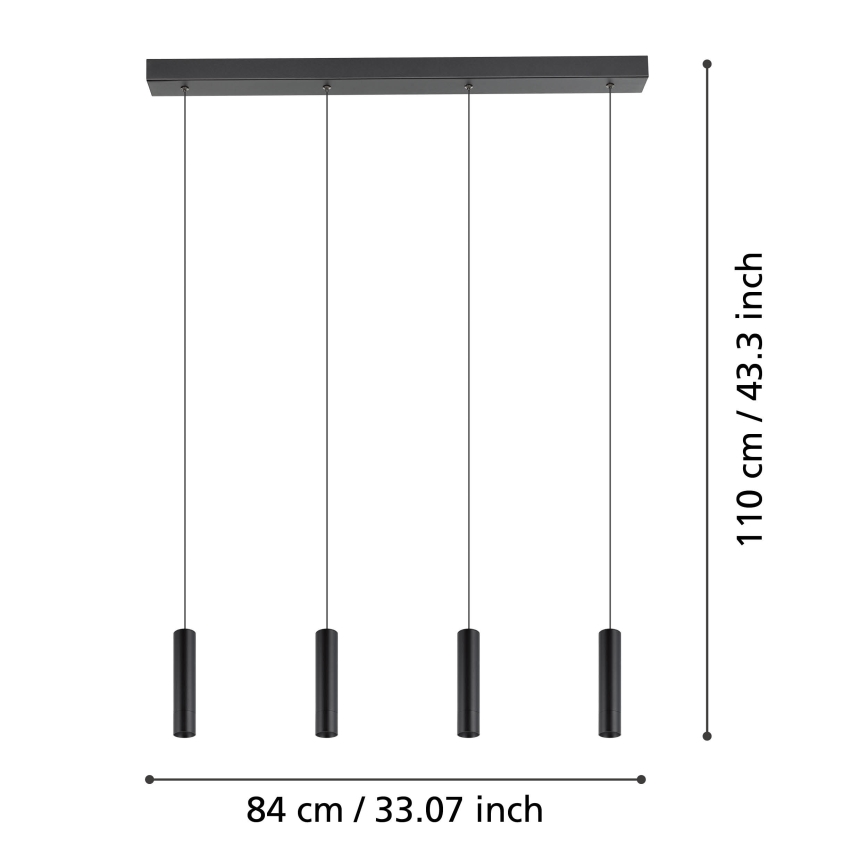 Eglo - Suspension filaire à intensité variable LED 4xLED/5,4W/230V