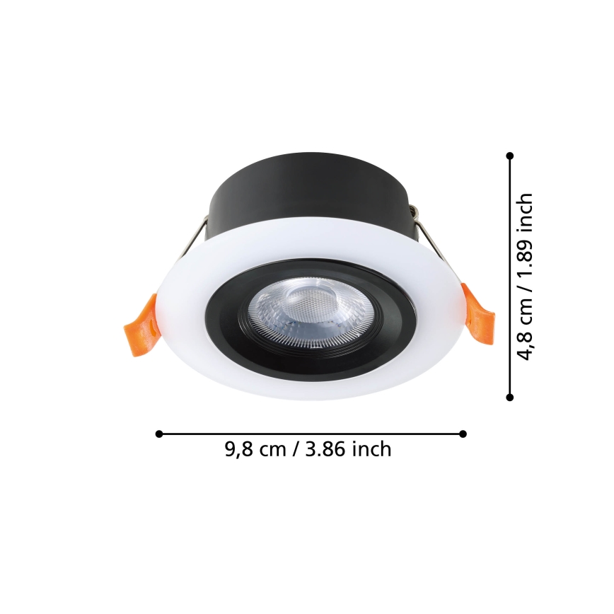 Eglo - Lot de 3 spots encastrables LED LED/4,8W/230V noir