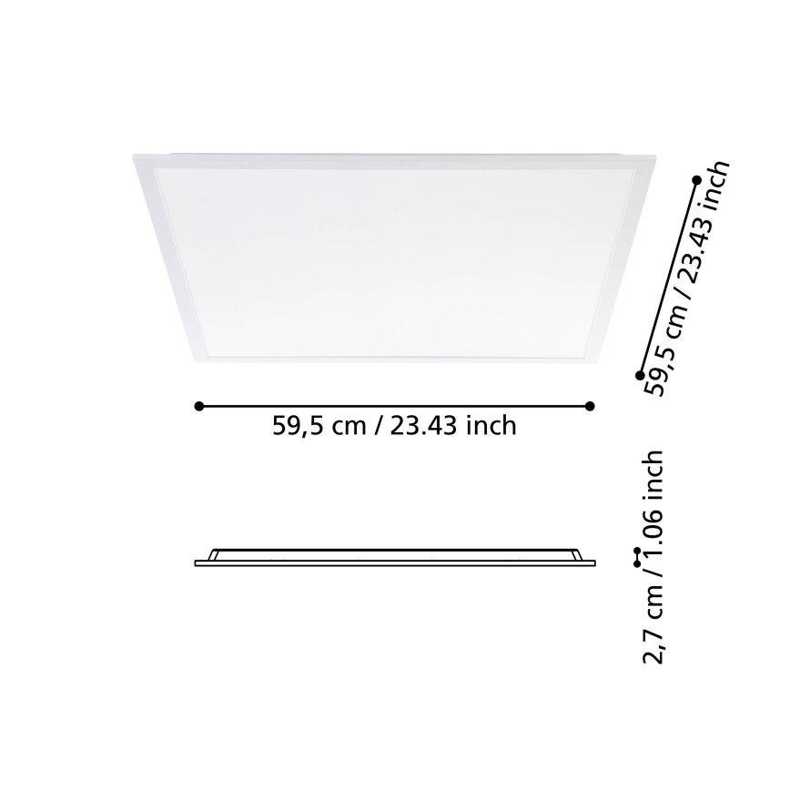 Eglo - LED Panneau en saillie LED/34,5W/230V 60x60 cm