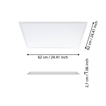 Eglo - Panneau en saillie LED LED/33W/230V 62x62 cm