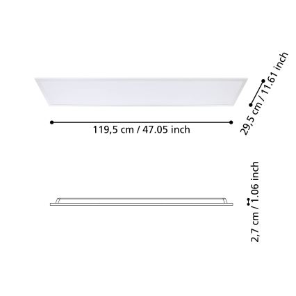 Eglo - Panneau LED de surface LED/34,5W/230V 120x30 cm