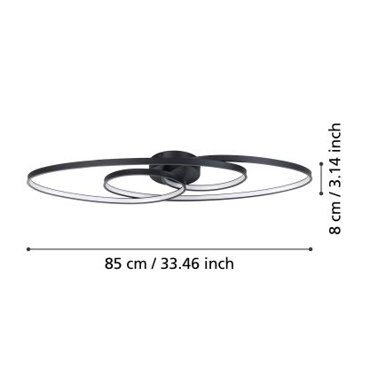 Eglo - Plafonnier à intensité variable LED LED/38W/230V