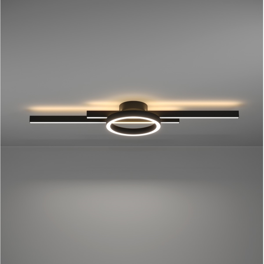 Eglo - Plafonnier LED RGBW à intensité variable LED/23,5W/230V 2700-6500K noir + télécommande