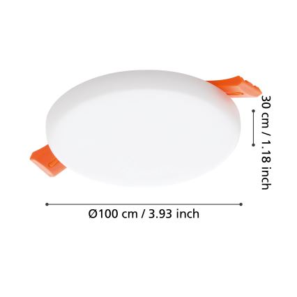 Eglo - Luminaire encastrable salle de bain LED/5,5W/230V d. 10 cm IP65