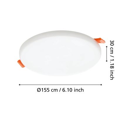 Eglo - Hangende LED Badkamer plafond verlichting LED/11,5W/230V diameter 15,5 cm IP65