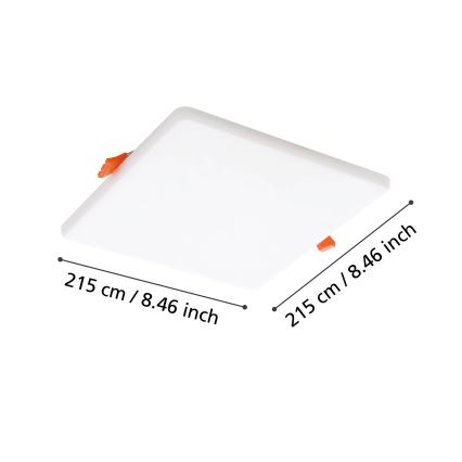 Eglo - Hangende LED Badkamer plafond verlichting LED/18W/230V 21,5x21,5 cm IP65