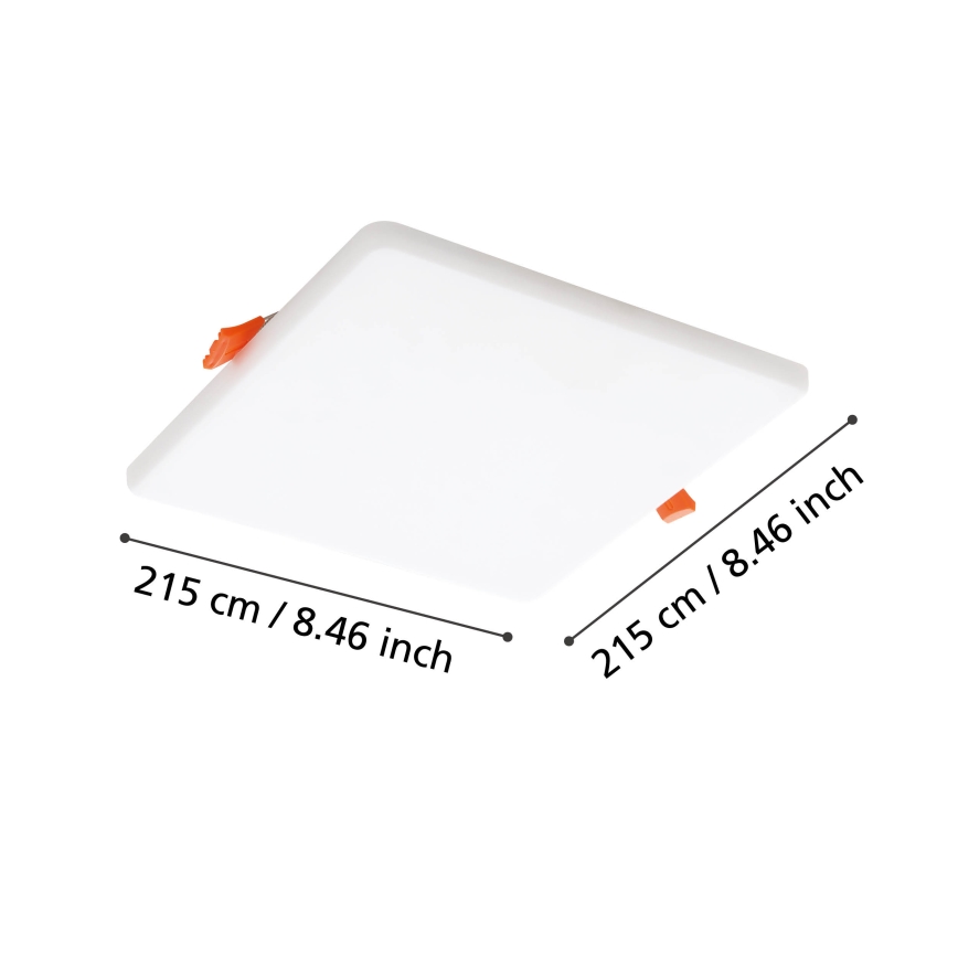 Eglo - Hangende LED Badkamer plafond verlichting LED/18W/230V 21,5x21,5 cm IP65