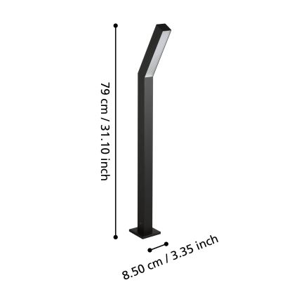 Eglo - Lampe LED d'extérieur 2xLED/4,5W/230V IP44 noire