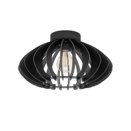 Eglo - Plafonnier 1xE27/40W/230V d. 38 cm noir