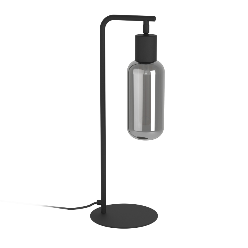 Eglo - Tafellamp 1xE27/4W/230V zwart/rookglas
