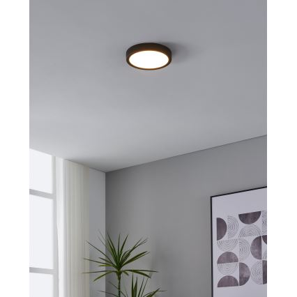 Eglo - LED Plafondlamp met sensor LED/17W/230V 3000K zwart
