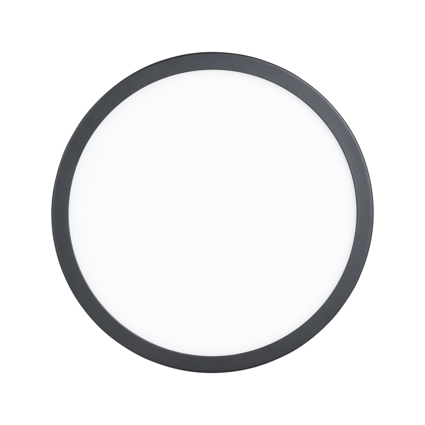 Eglo - Plafonnier LED avec capteur, 20,5 W / 230 V, 3000 K, noir, Ø 28,5 cm