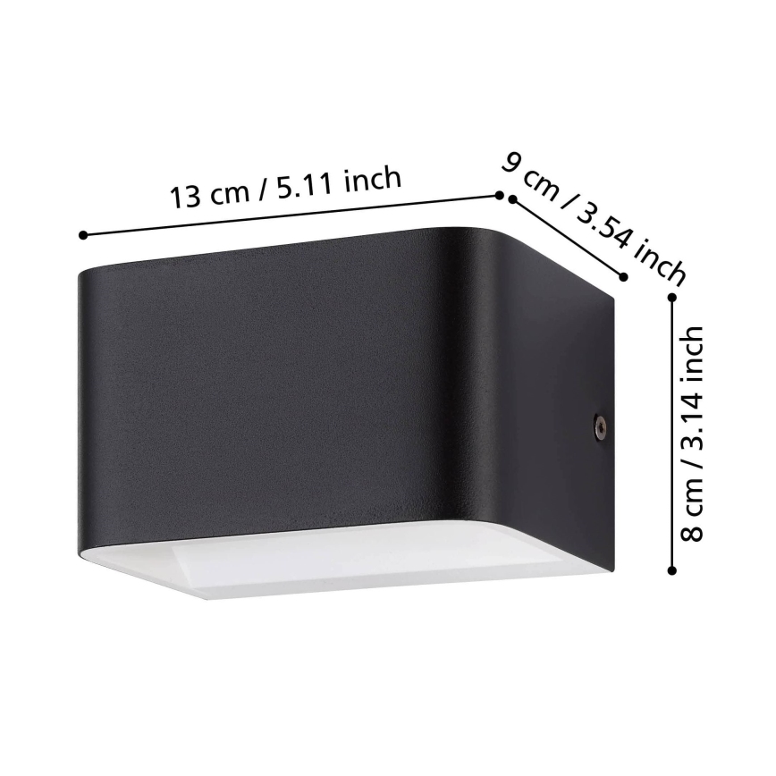 Eglo - LED wand verlichting LED/6W/230V 3000K zwart