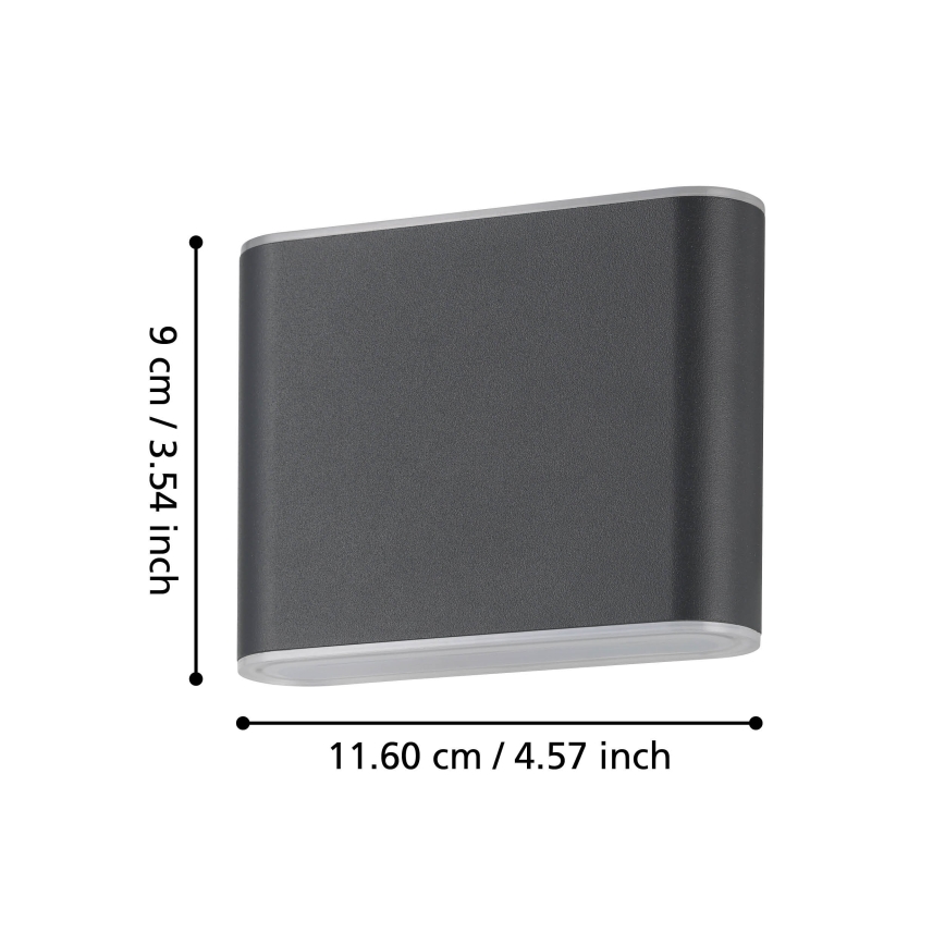 Eglo - Applique murale extérieure 2xLED/2,9W/230V 3000K/4000K/6500K IP65