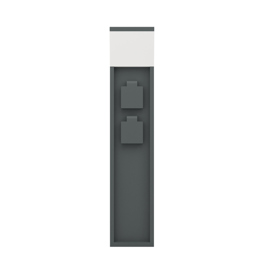 Eglo - Buitenlamp met 2 stopcontacten 1x E27/25W/230V IP54 antraciet