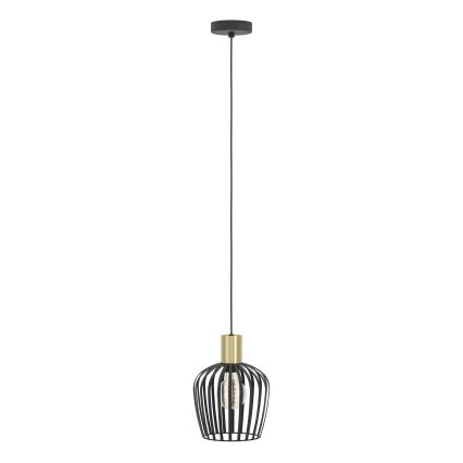 Eglo - Hanglamp aan een koord 1xE27/40W/230V zwart/goud