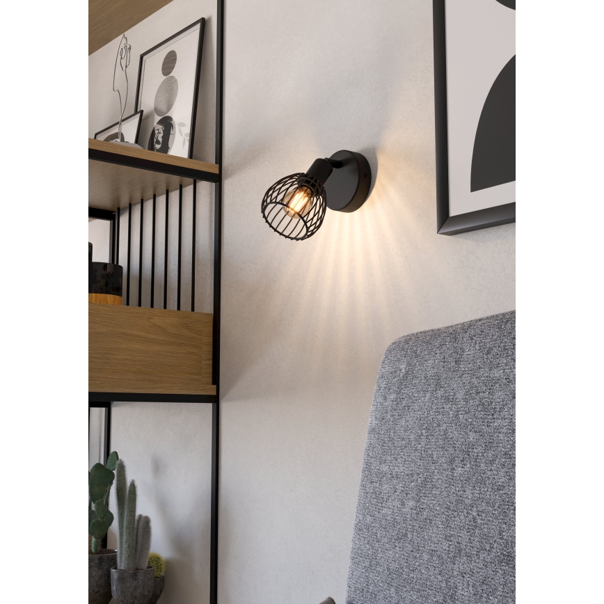 Eglo - Wandlamp 1xE14/40W/230V zwart