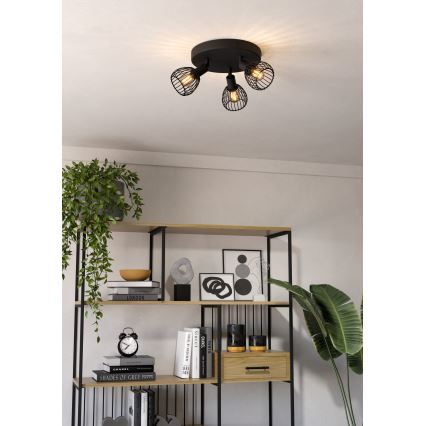 Eglo - Spot 3xE14/40W/230V zwart