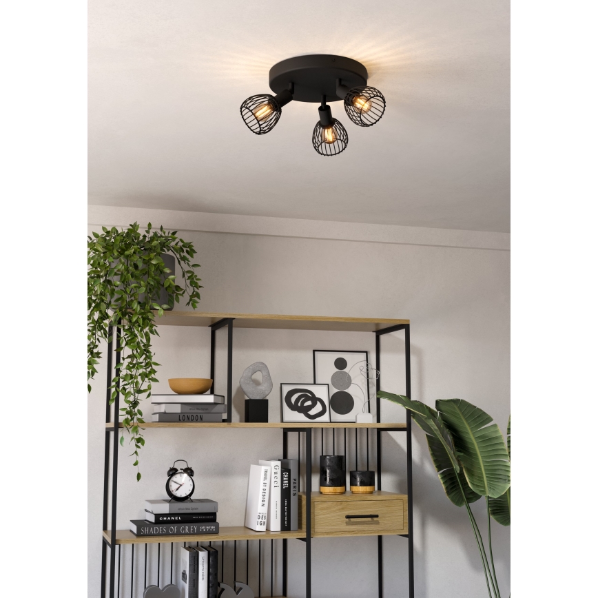 Eglo - Spot 3xE14/40W/230V zwart