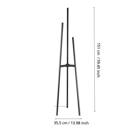 Eglo - LED vloerlamp LED/30W/230V zwart