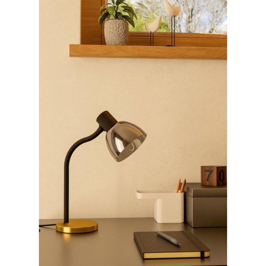 Eglo - Tafellamp 1xE14/25W/230V goud/zwart