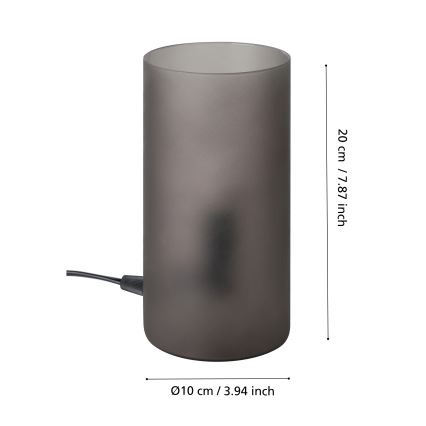Eglo - Lampe de table 1xE14/40W/230V noir