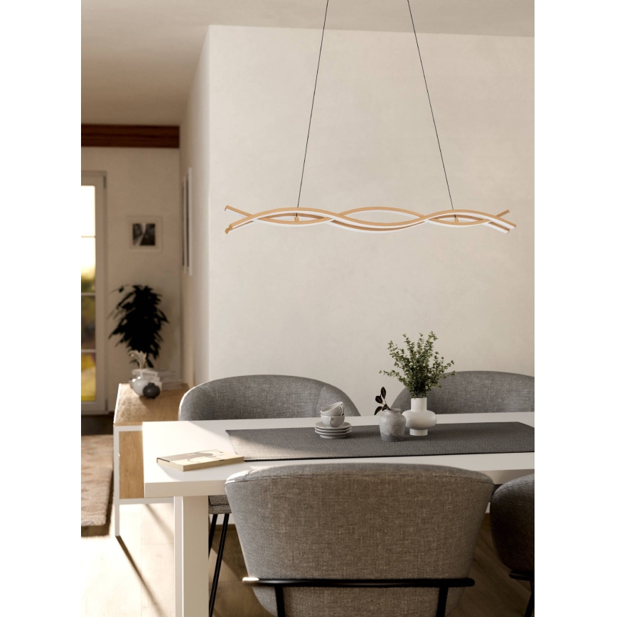 Eglo - Suspension LED sur câble LED/35W/230V beige