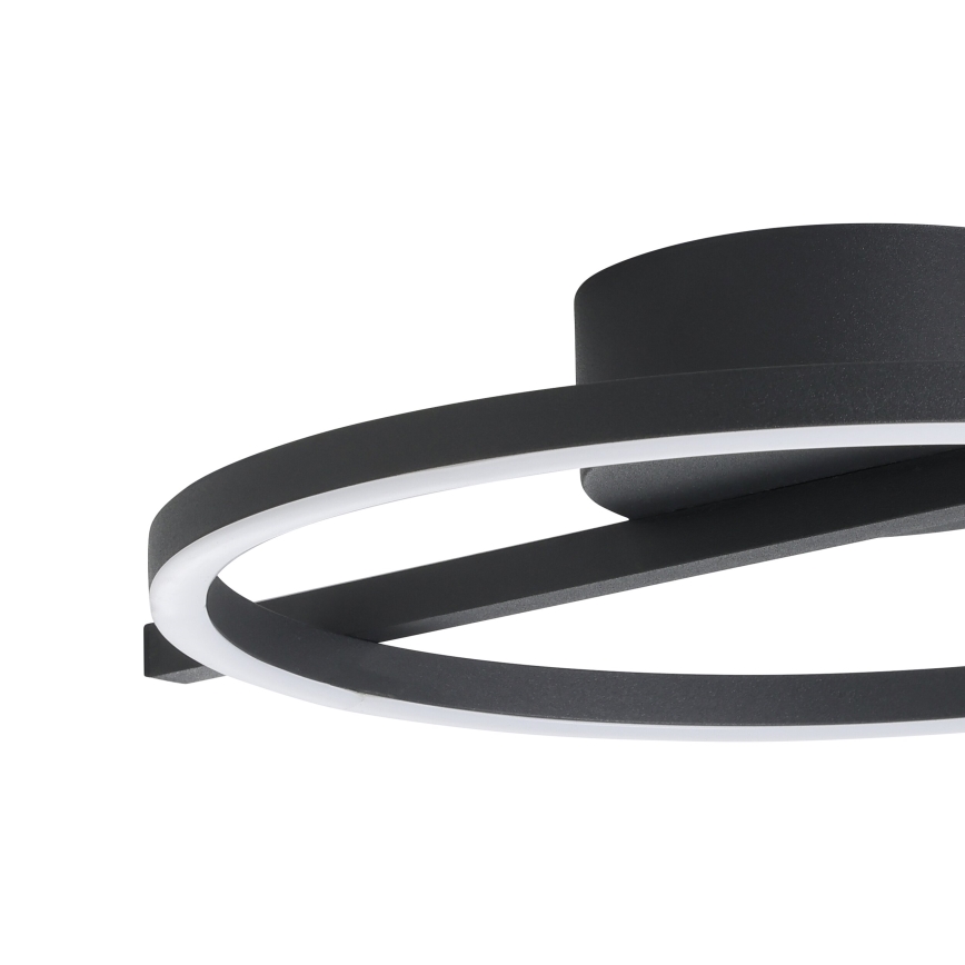 Eglo - LED RGBW Dimbare plafondlamp LED/17W/230V 2700-6500K zwart + afstandsbediening