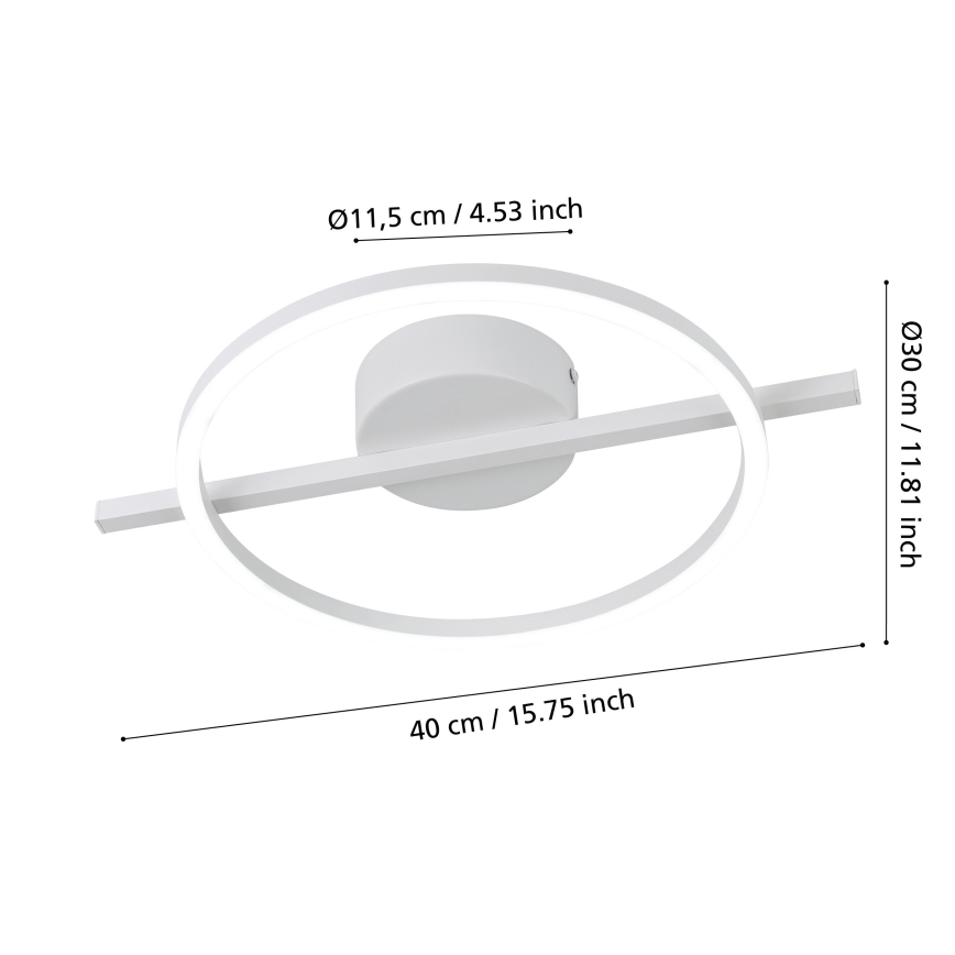 Eglo - LED RGBW Dimbare plafondlamp LED/17W/230V 2700-6500K wit + afstandsbediening