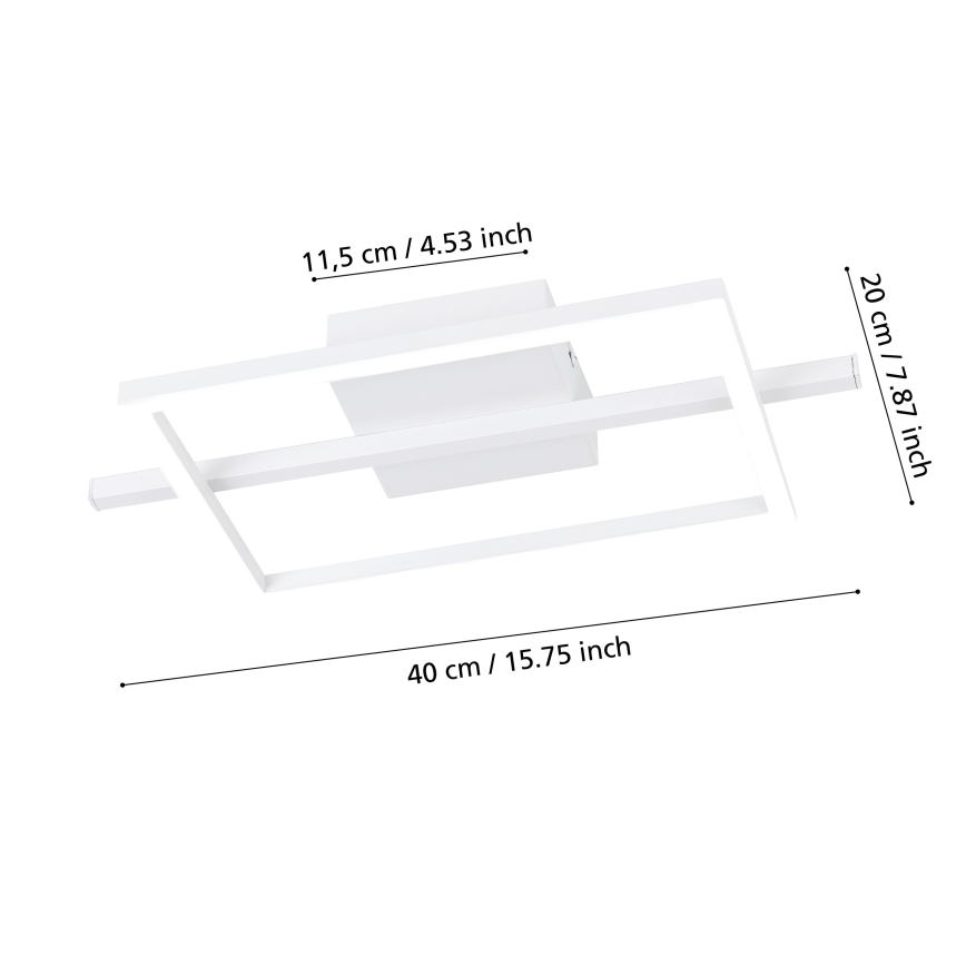 Eglo - Plafonier RGBW à intensité variable LED/17W/230V 2700-6500K blanc + télécommande