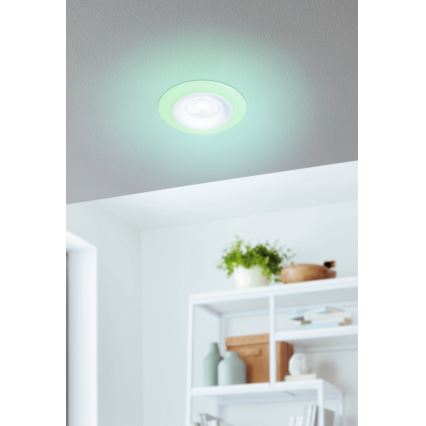 Eglo - Lot de 3 spots LED RGBW dimmables pour salle de bains, encastrés, LED/3,8W/230V 2700-6500K IP44 + télécommande