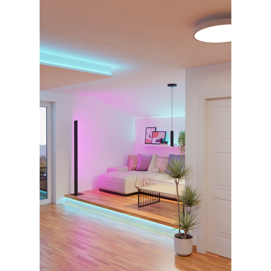 Eglo - Suspension filaire RGBW à intensité variable LED/3,7W/230V 2700-6500K noir