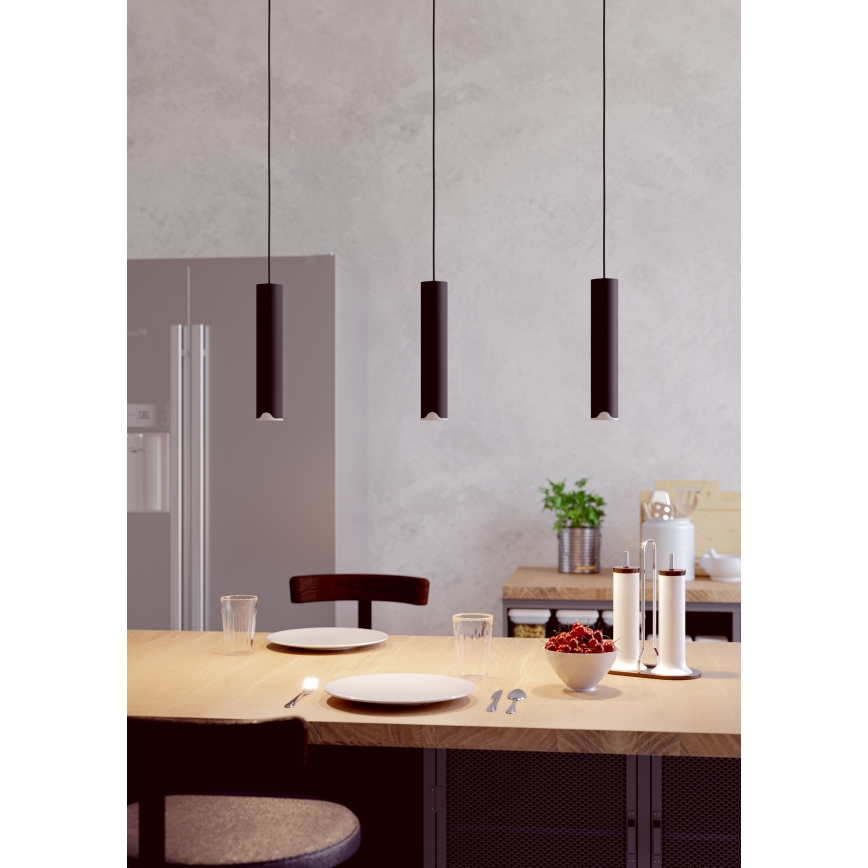 Eglo - Suspension filaire RGBW à intensité variable 3xLED/3,7W/230V 2700-6500K noir