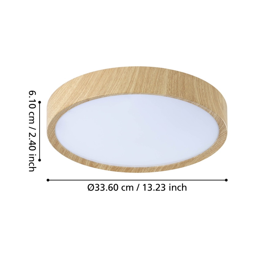 Eglo - Plafonnier salle de bain LED/14,6W/230V IP44 beige