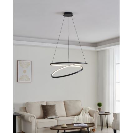 Eglo - Suspension filaire LED/42W/230V 3000K noir