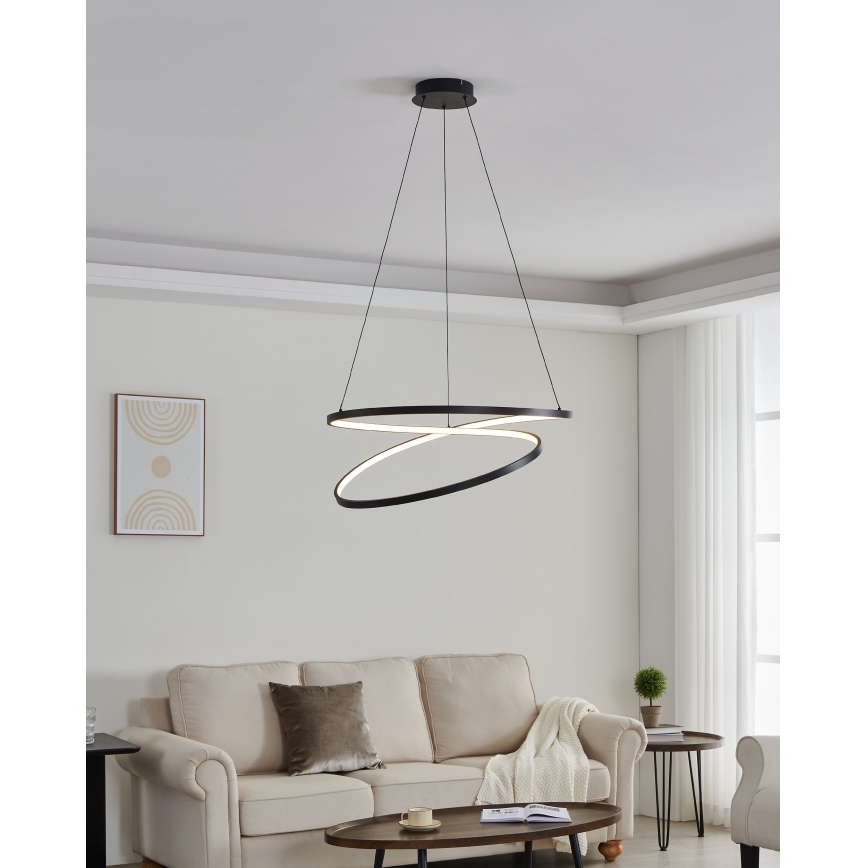 Eglo - Suspension filaire LED/42W/230V 3000K noir