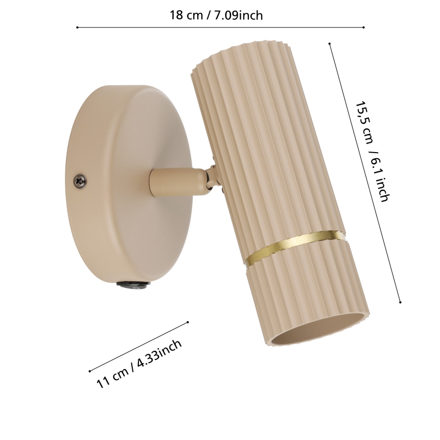 Eglo - LED wand verlichting 1xGU10/5W/230V 3000K beige