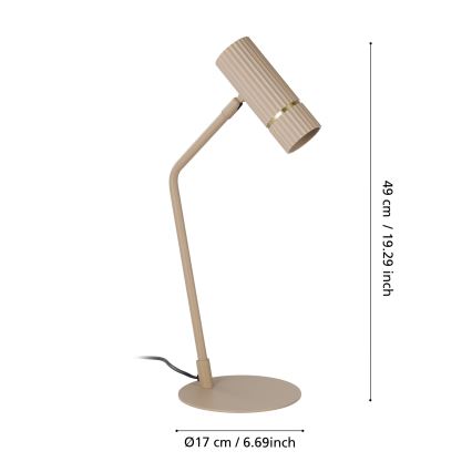 Eglo - LED Tafellamp 1xGU10/5W/230V 3000K beige