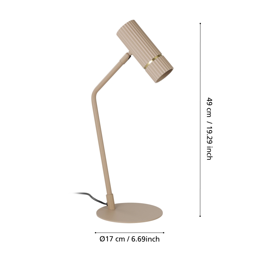 Eglo - LED Tafellamp 1xGU10/5W/230V 3000K beige