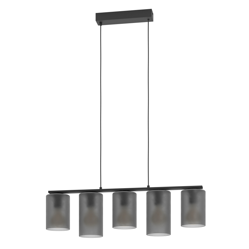 Eglo - Hanglamp aan een koord COLOMERA 5xE27/40W/230V grijs