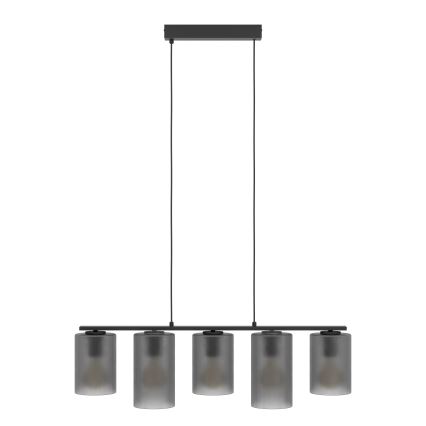 Eglo - Hanglamp aan een koord COLOMERA 5xE27/40W/230V grijs