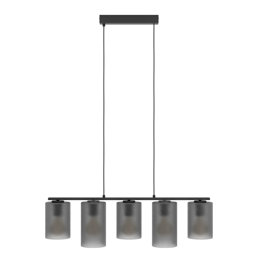 Eglo - Hanglamp aan een koord COLOMERA 5xE27/40W/230V grijs