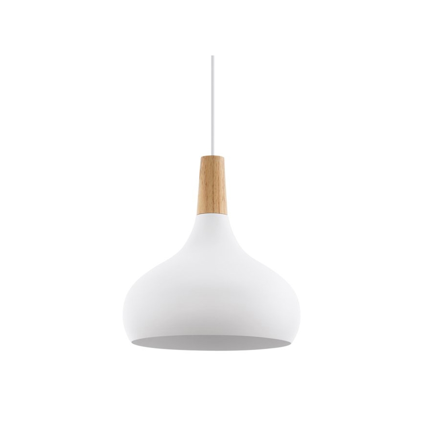 Eglo - Suspension sur câble 1xE27/60W/230V Ø 28 cm blanche