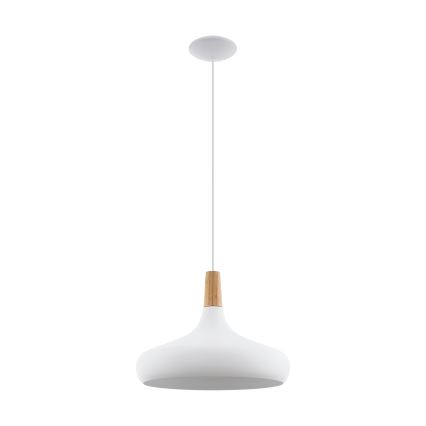 Eglo - Suspension filaire 1xE27/40W/230V d. 40 cm blanc - FSC certifié